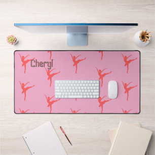 Ballerina. Pink. Personalized Desk Mat