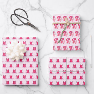 Ballerina Pink Tutu Toe Pointe Shoes Ballet Dance Wrapping Paper Sheet