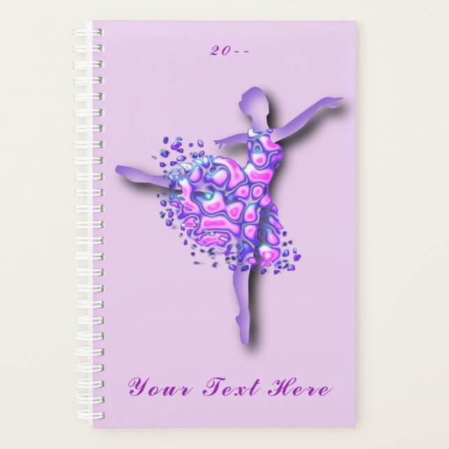 Ballerina Planner Ballet Dancer Girl Customizable (Front)