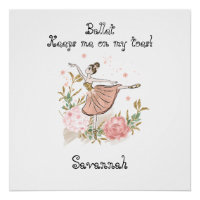 Ballerina poster, affiche de la classe Danse
