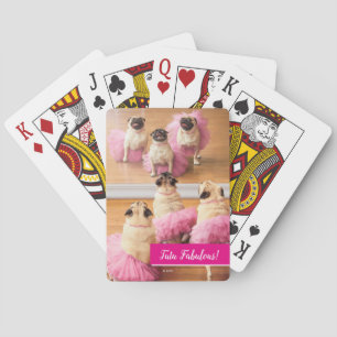 Ballerina Pugs In Tutus Playing Cards