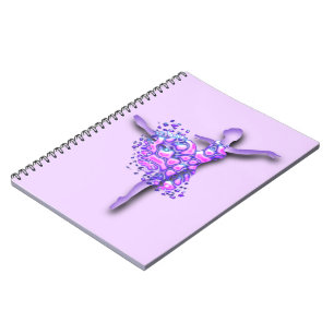 Ballerina Purple Carnet Ballet Danseuse Fille