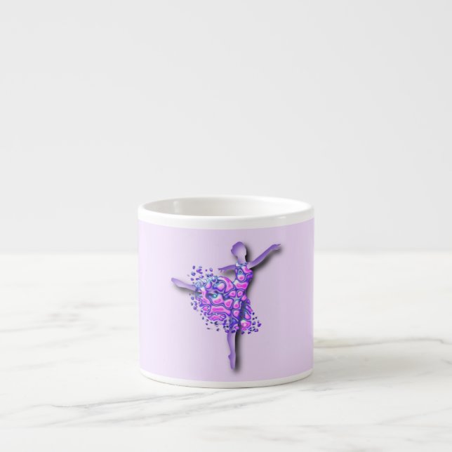 Ballerina Purple Dance Espresso Mug Ballet Dancer (Devant)