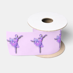Ballerina Purple Ribbon Ballet Dancer Girl Satin Ribbon
