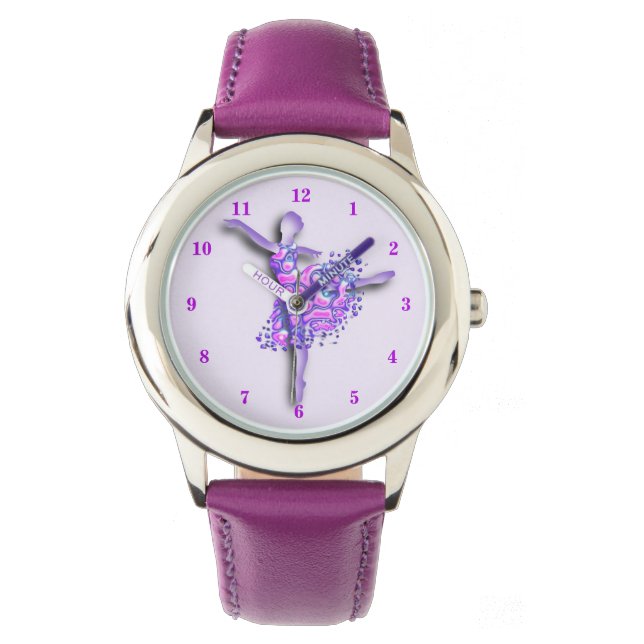 Ballerina Purple Watch Ballet Dancer Girl (Front)