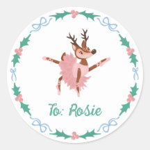 Ballerina Reindeer and Bows Christmas