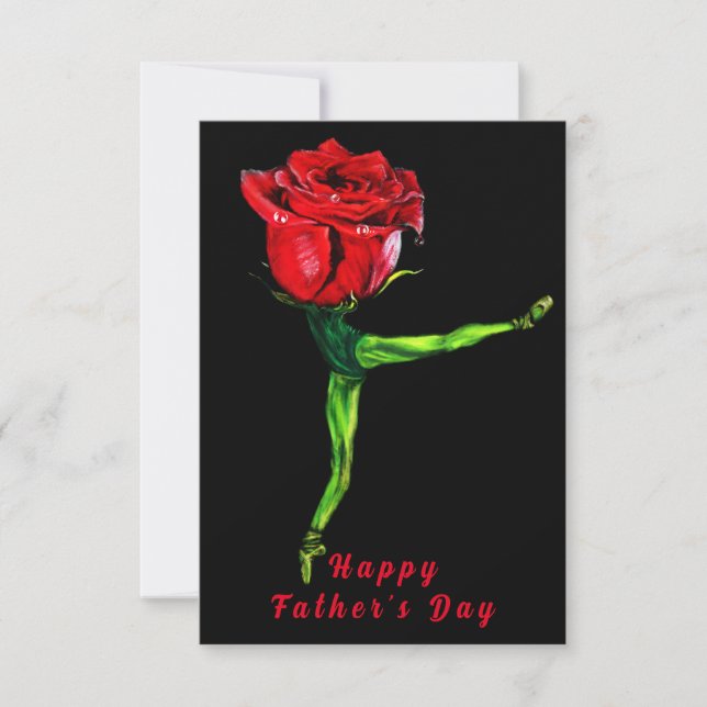 Ballerina Rose Ballet Dancer Father's Day Card (Front)