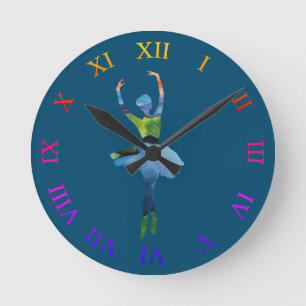 Ballerina  round clock