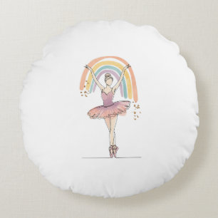 ballerina round pillow