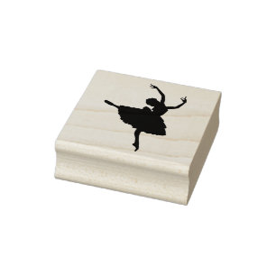 Ballerina Rubber Stamp