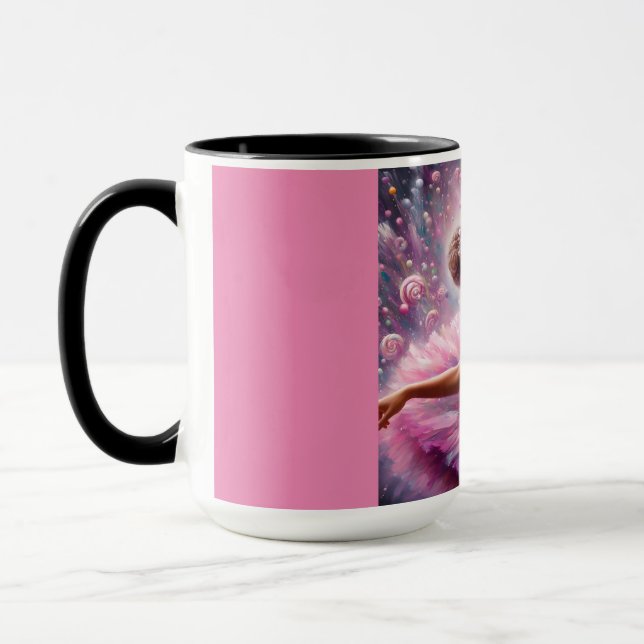 Ballerina Shimmer Mug de café rose (Gauche)