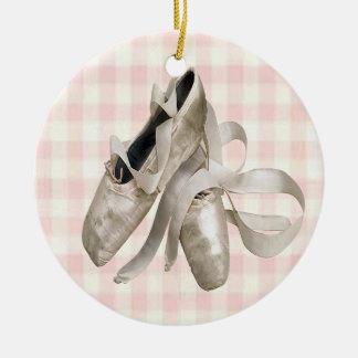 Ballerina Shoes Ceramic Ornament
