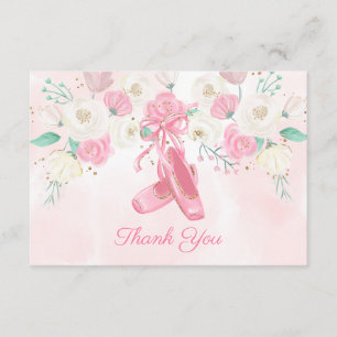 Ballerina Shoes Thank You Enclosure Card