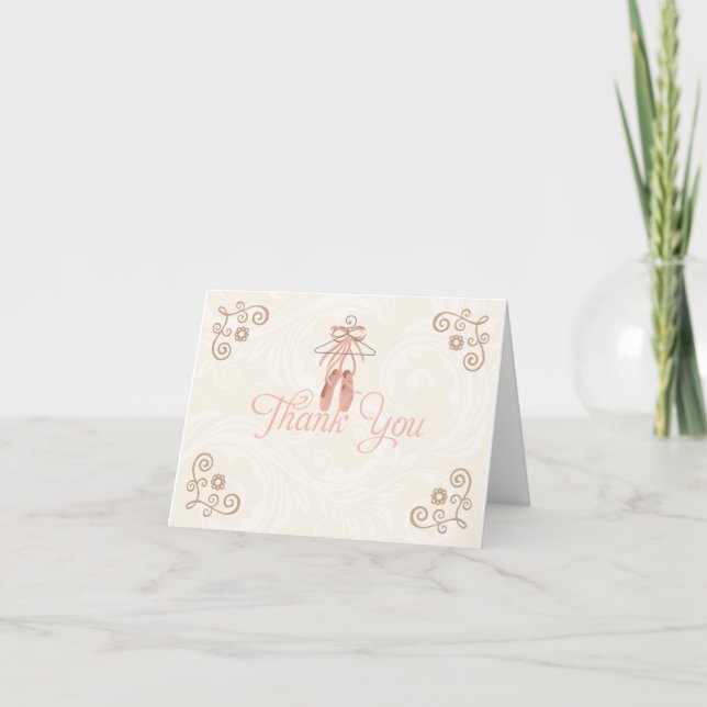 Ballerina Shoes Thank You Notecards (Front)