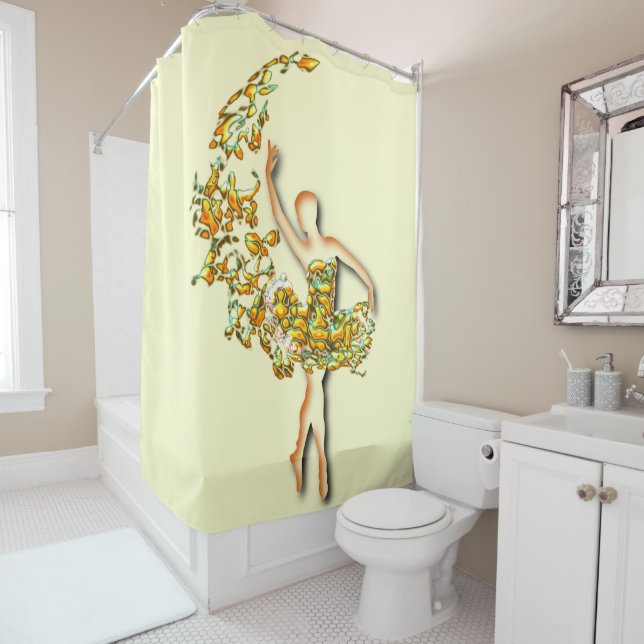 Ballerina Shower Curtain (In Situ)