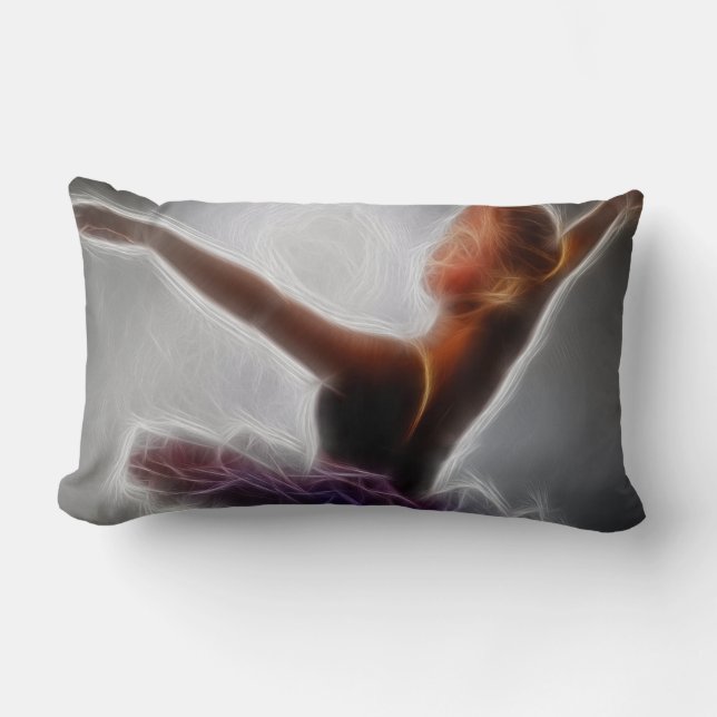 Ballerina shows her lines lumbar pillow (Front)