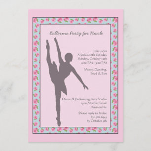Ballerina Silhouette Invitation