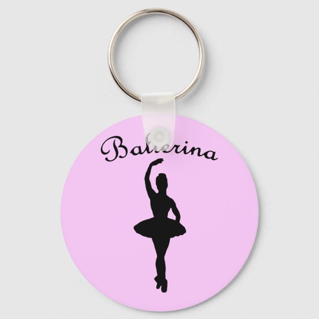 Ballerina Silhouette Keychain (Front)