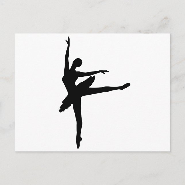 Ballerina Silhouette Postcard (Front)