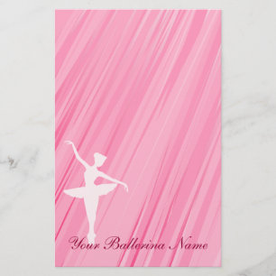 Ballerina Silhouette Stationary Paper