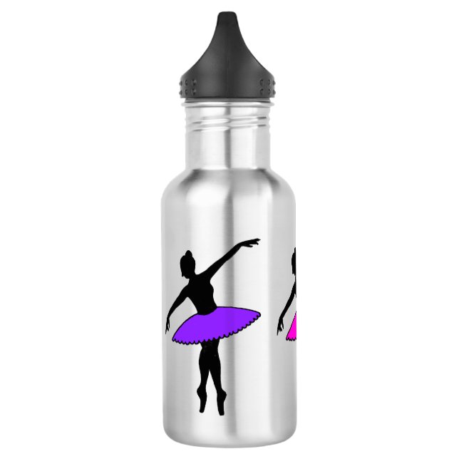 Ballerina Silhouette Tutu Dance Teacher Ballet 532 Ml Water Bottle (Left)