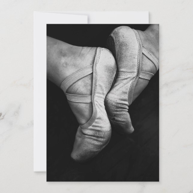 Ballerina Slippers Invitation (Front)