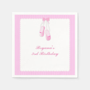 Ballerina Slippers Pink Ballet Party Napkins