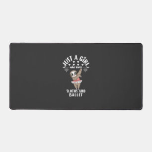 Ballerina Sloth Dancer Just A Girl Who Loves Sloth Desk Mat