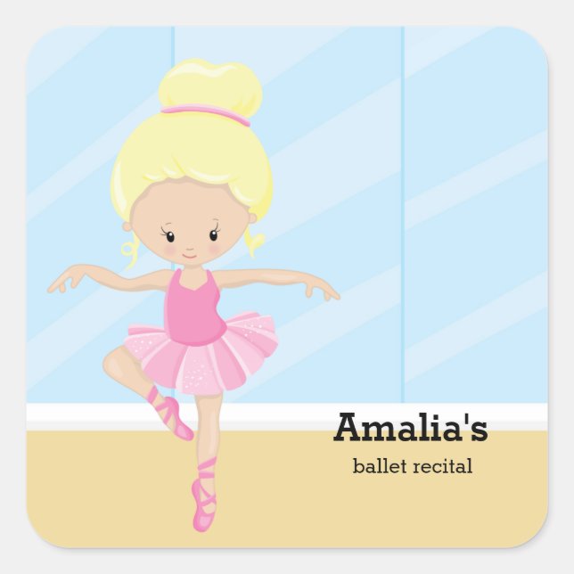 Ballerina Square Sticker (Front)