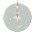 Ballerina Stars Little Girl Christmas