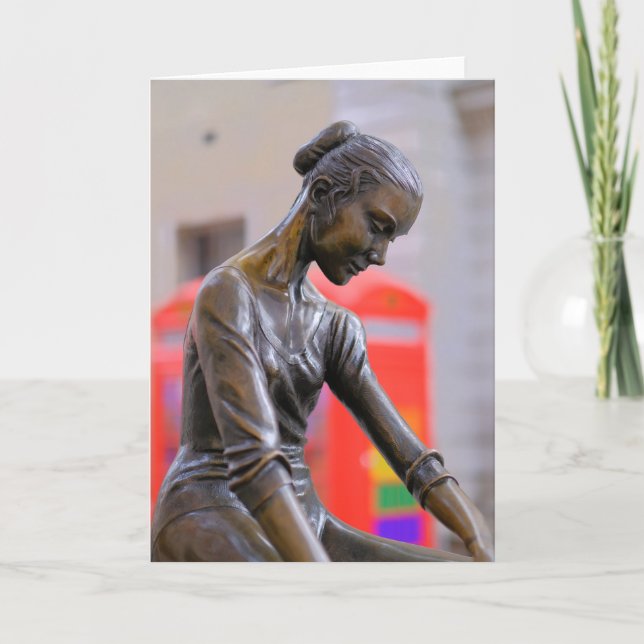 Ballerina Statue Greeting Card (Front)