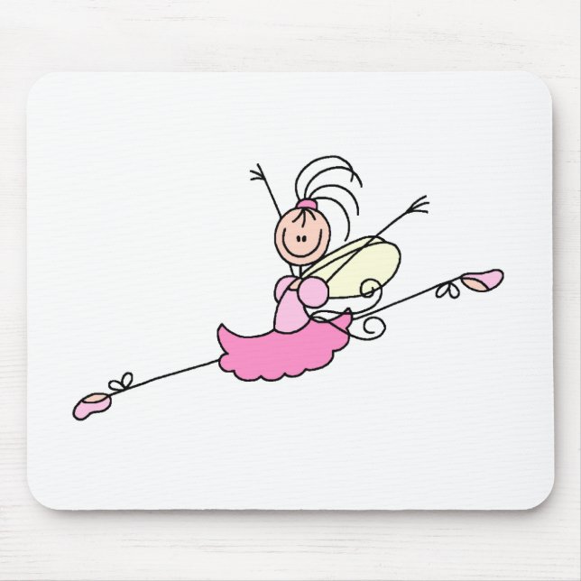 Ballerina Stick Figure One Mousepad (Front)