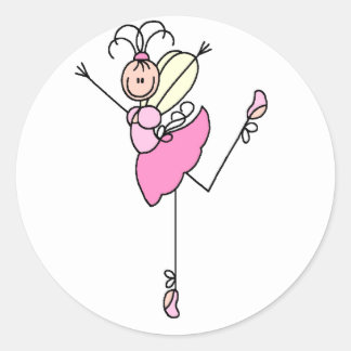 Ballerina Stick Figure Sticker