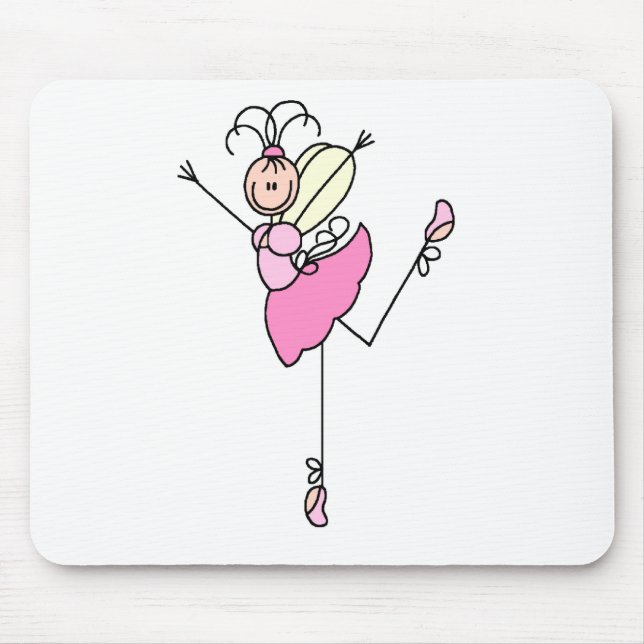 Ballerina Stick Figure Three Mousepad (Front)