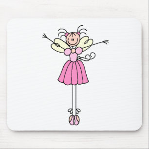 Ballerina Stick Figure Two Mousepad