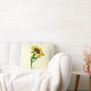 Ballerina Sunflower Ballet Dancer Pillow