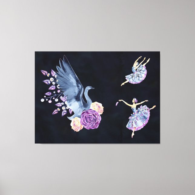 Ballerina Swan Dance Canvas Print (Front)