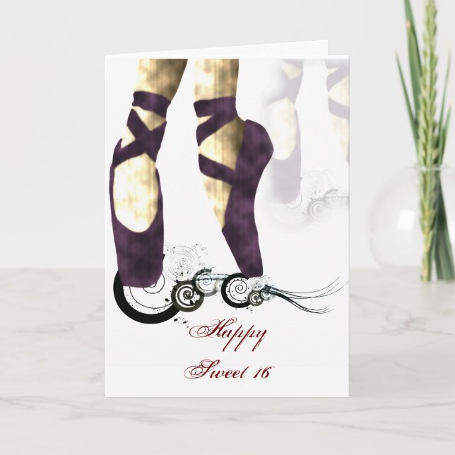 Ballerina Sweet 16 Carte Anniversaire (Devant)