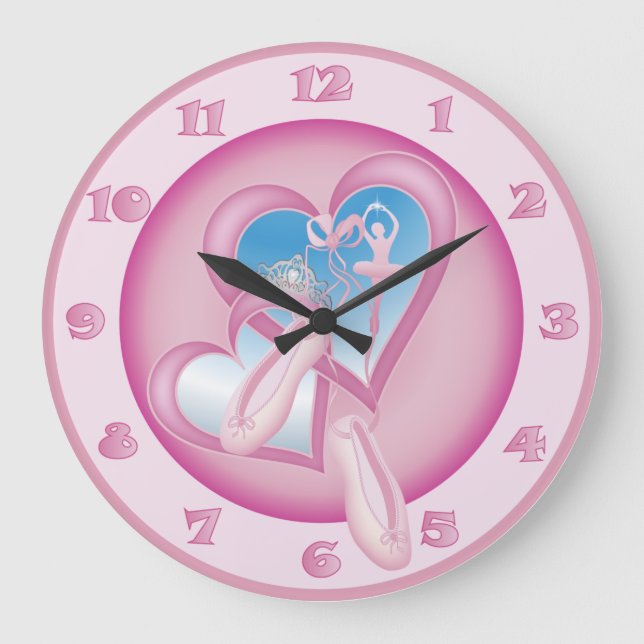 Ballerina Sweetheart - Ballet Clock (Front)