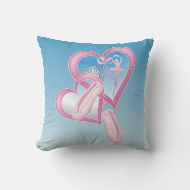Ballerina Sweetheart Throw Pillow (Front)