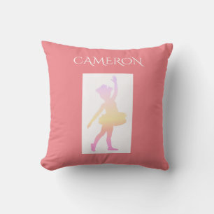 Ballerina throw pillow. Personalized name. Pillow