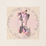 Ballerina Toe Shoes Medallion Custom Event Pink Scarf<br><div class="desc">She's a ballerina,  so of course she's goin' places,  so what better gift than an elegant scarf in pretty graphic toe shoes and roses showing off what she most loves to do?!</div>