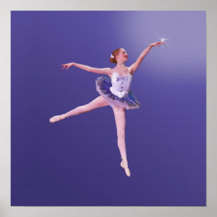 Ballerina Touching the Stars Poster