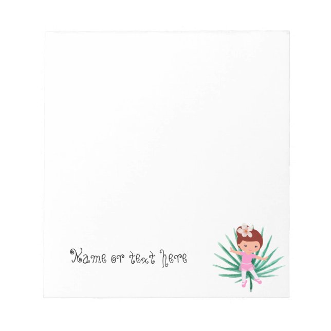 Ballerina Tropical  Notepad (Front)