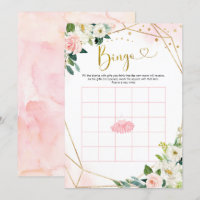 Ballerina Tutu Baby Shower Bingo Games Card