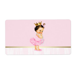Ballerina Tutu Baby Shower Water Bottle