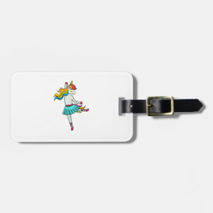 Ballerina Unicorn Dancing Ballet Dancer Tutu Dress Luggage Tag