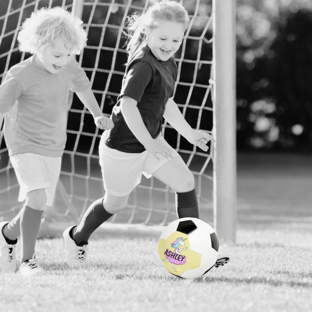 Ballerina unicorn  pink dress soccer ball (Unicorn soccer ball for fun times)