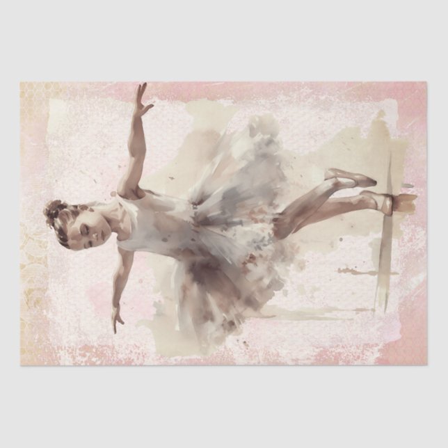 Ballerina Watercolor Tissue Paper (Front)