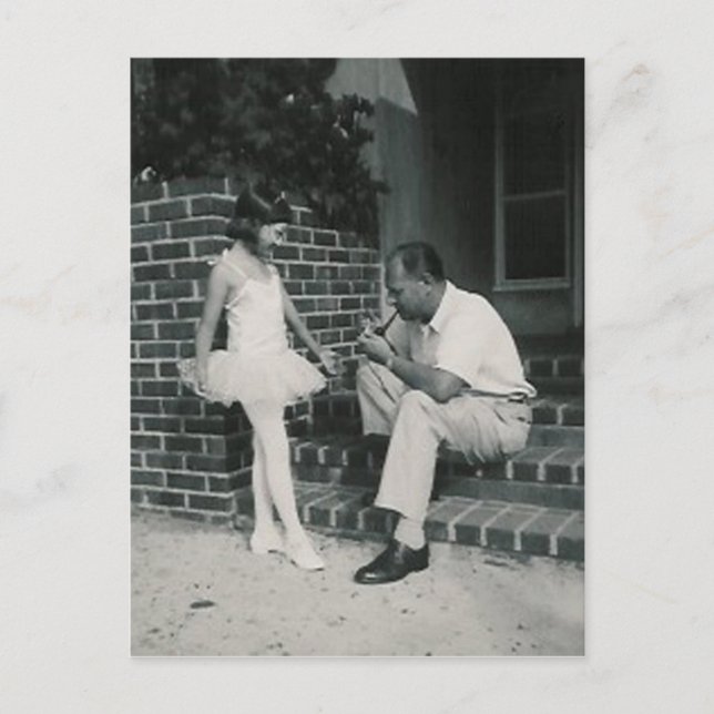 ballerina with father postcard (Front)